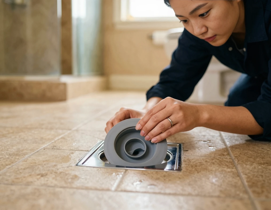 하수구 냄새와 벌레를 막아주는 실리콘 트랩 설치