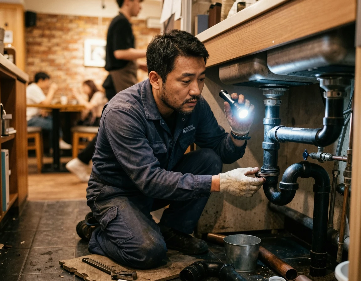 배관을 점검하는 전문가