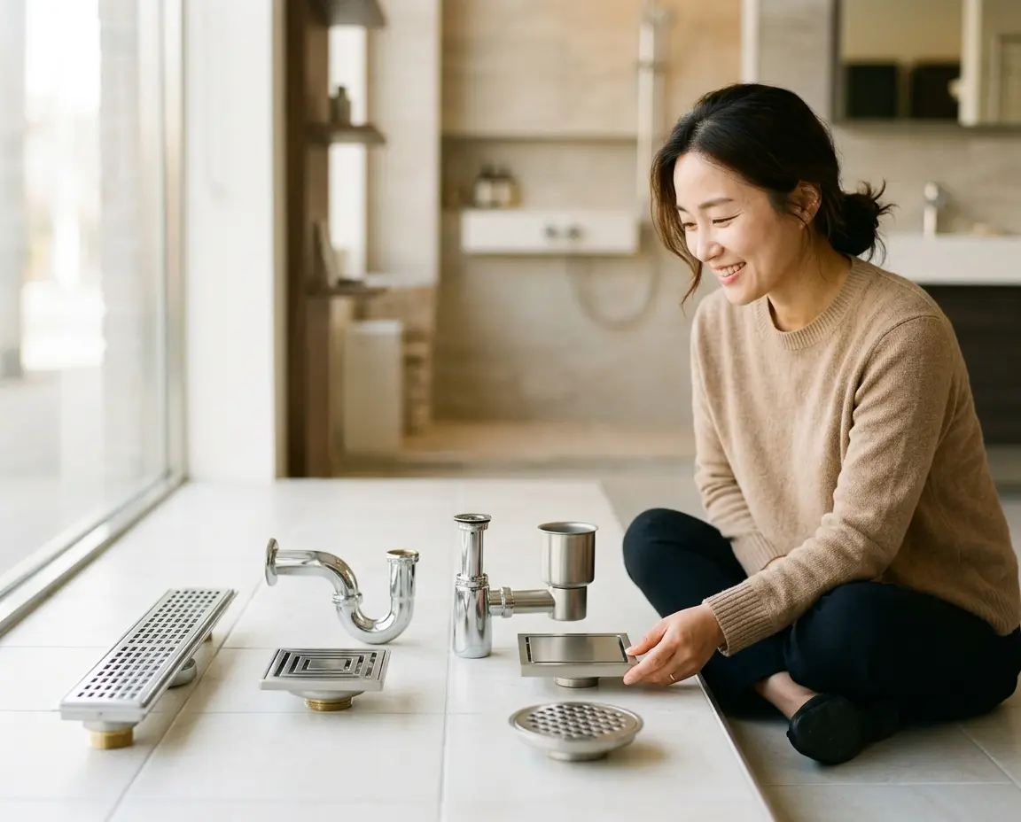 다양한 종류의 화장실 하수구 트랩 비교